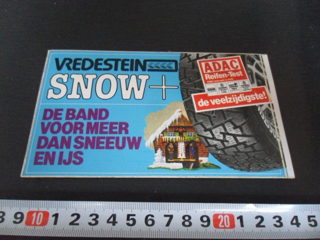 sticker VREDESTEIN SNOW+  De band voor meer dan sneeuw, Ophalen of Verzenden, Zo goed als nieuw