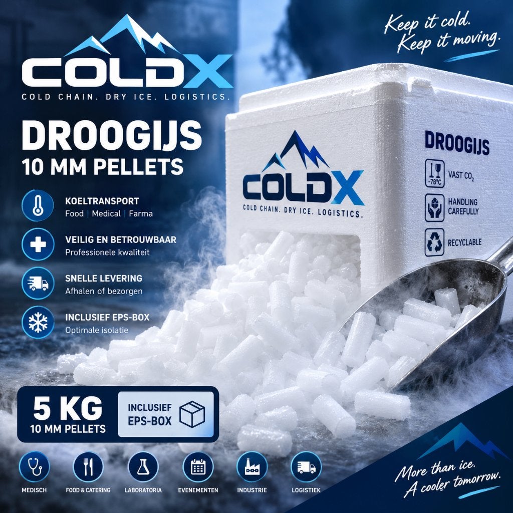 COLDX DROOGIJS 10 MM PELLETS – 5 KG + EPS-BOX 29.95 euro, Ophalen of Verzenden, Nieuw, Overige typen