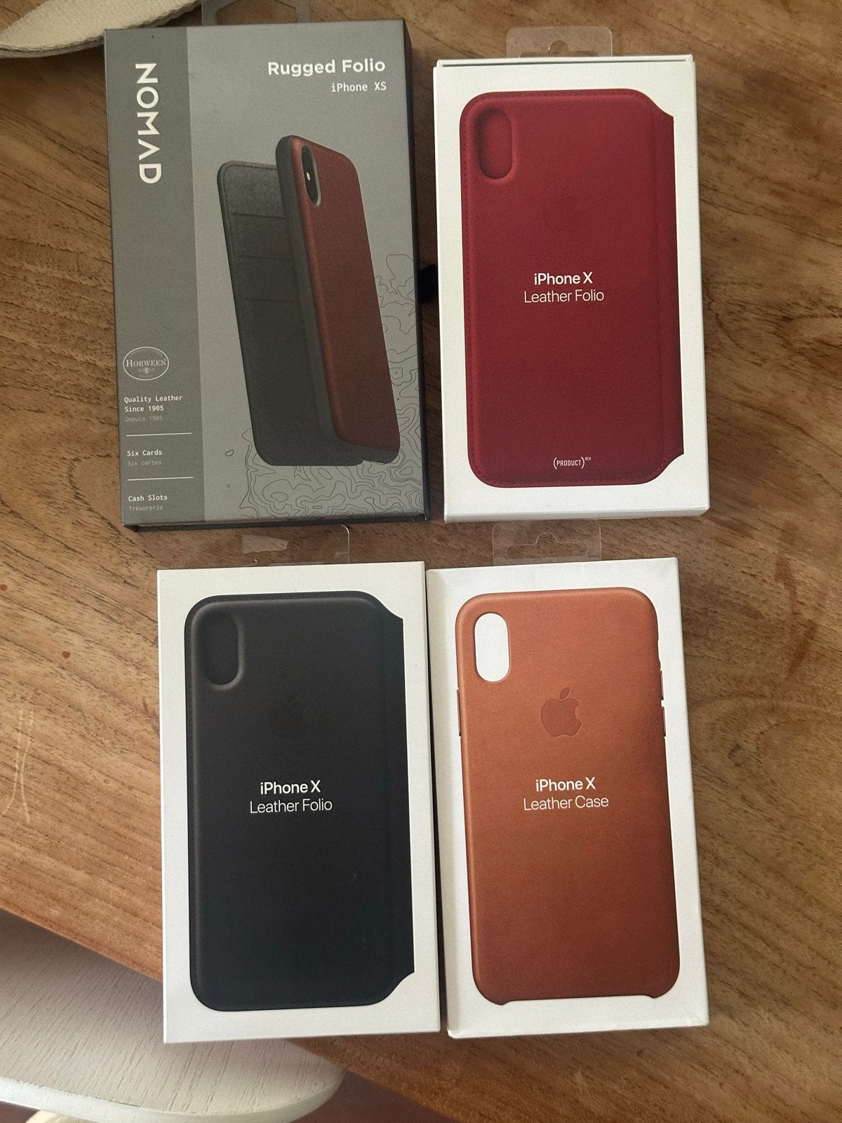 Originele Apple en Nomad iPhone X Lederen Hoesjes, Nieuw, Hoesje of Tasje, Ophalen of Verzenden, Meerkleurig