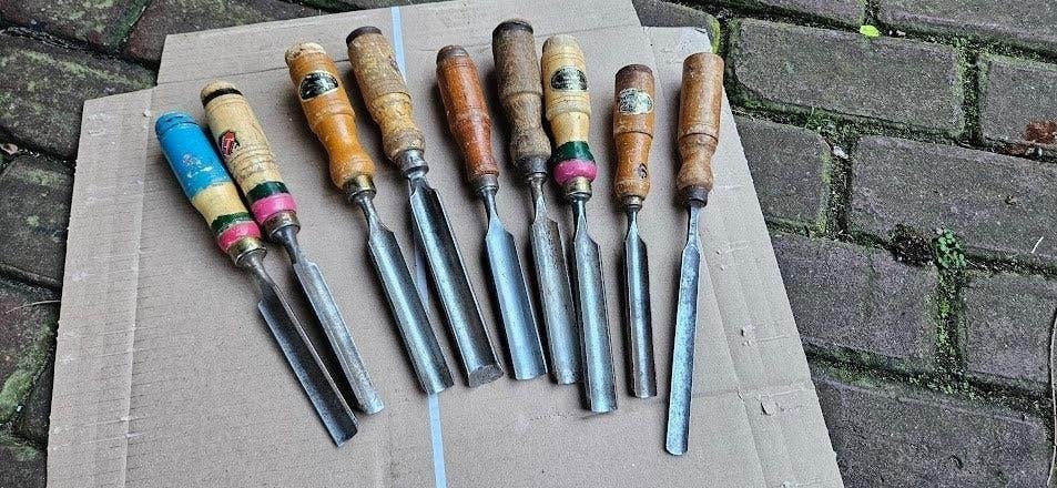 Partij gutsen en vermetgutsen Spannsage en Nooitgedagt, Antiek en Kunst, Antiek | Gereedschap en Instrumenten, Ophalen of Verzenden