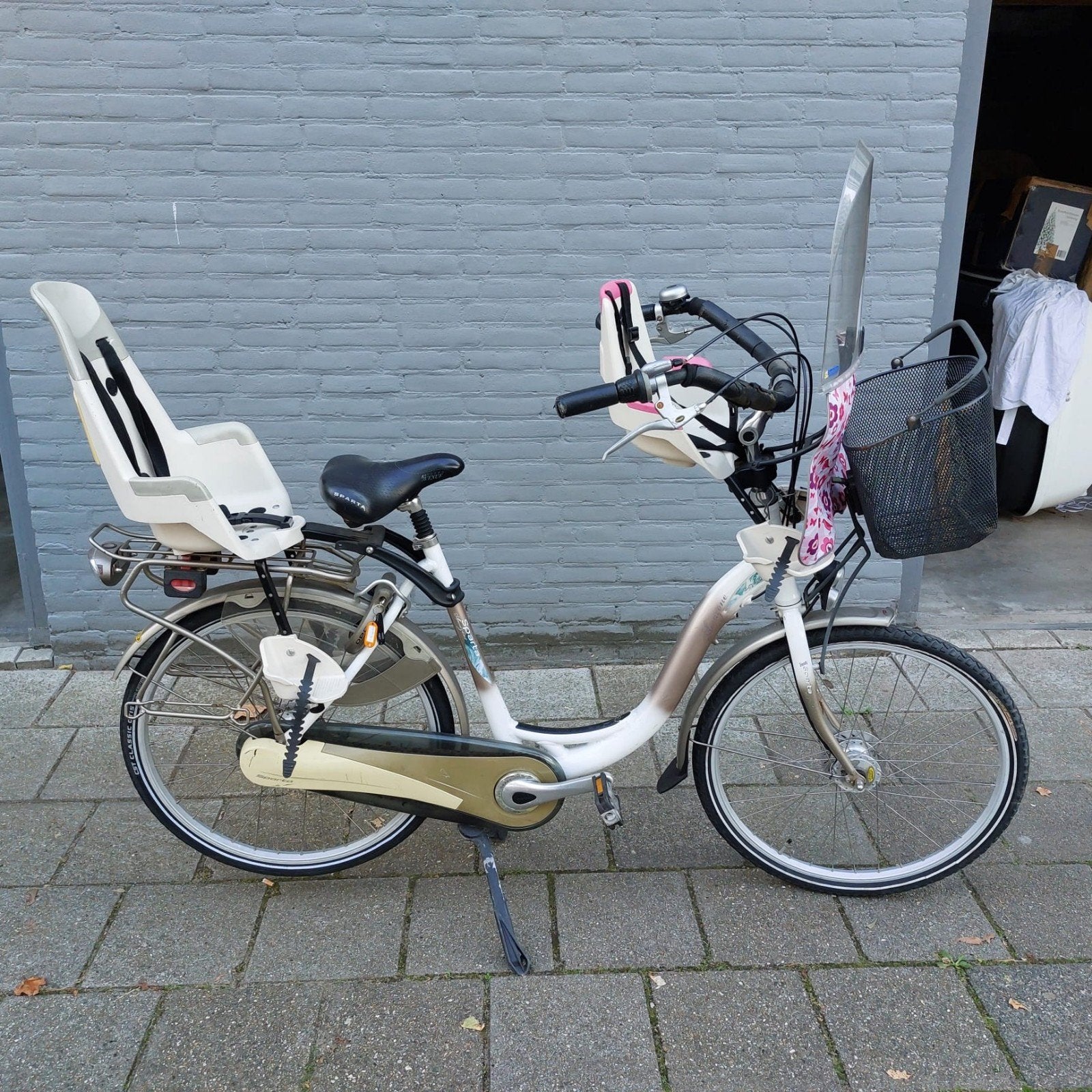 Sparta Amazone Trendy moederfiets met zitjes en mandje, Fietsen en Brommers, Ophalen, 2 zitjes, Sparta, Gebruikt