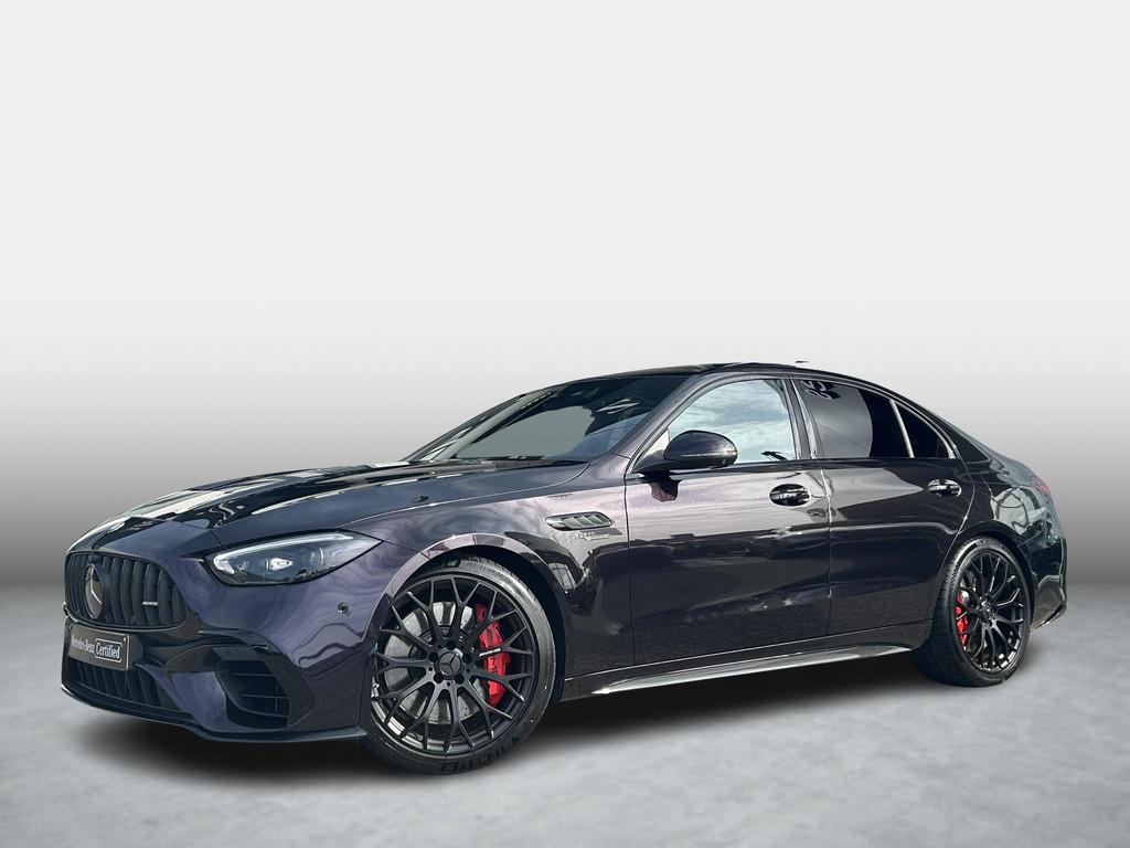 Mercedes-Benz C-klasse AMG 63 S E Performance | Nappa Leder, Auto's, Automaat, 4 cilinders, 2065 kg, Zwart