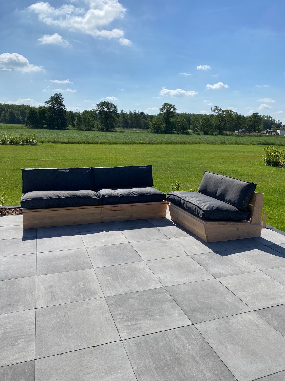 TEKOOP: Douglas loungebank, Tuin en Terras, Tuinsets en Loungesets, Bank, Nieuw, Tuinset, Hout