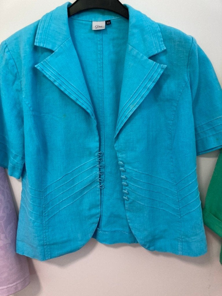 zomers hesje/jasje/vestje, maat 42, Ophalen of Verzenden, Zo goed als nieuw, Maat 42/44 (L), Blauw