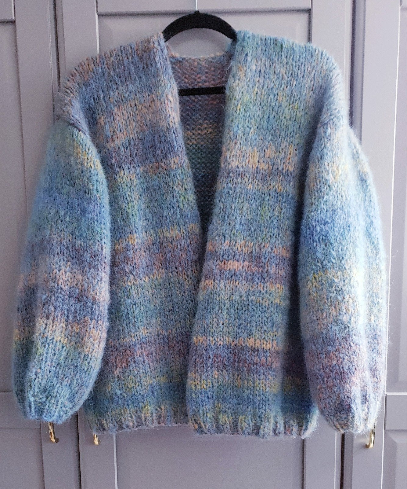 Nieuw handgemaakt mohair vest, een maat, Ophalen of Verzenden, Nieuw, Maat 46/48 (XL) of groter, Blauw