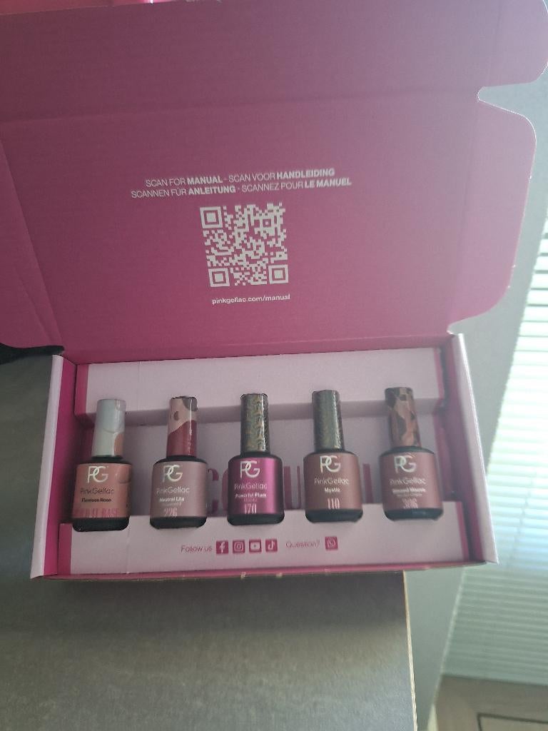 Pink Gellac giftset 5 stuks, Ophalen of Verzenden, Nieuw, Handen en Nagels