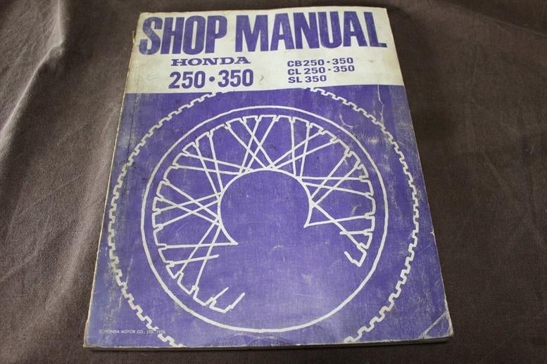 Honda CB250 350 CL250 350 SL350 1976 motorcycle shop manual, Motoren, Ophalen of Verzenden, Honda