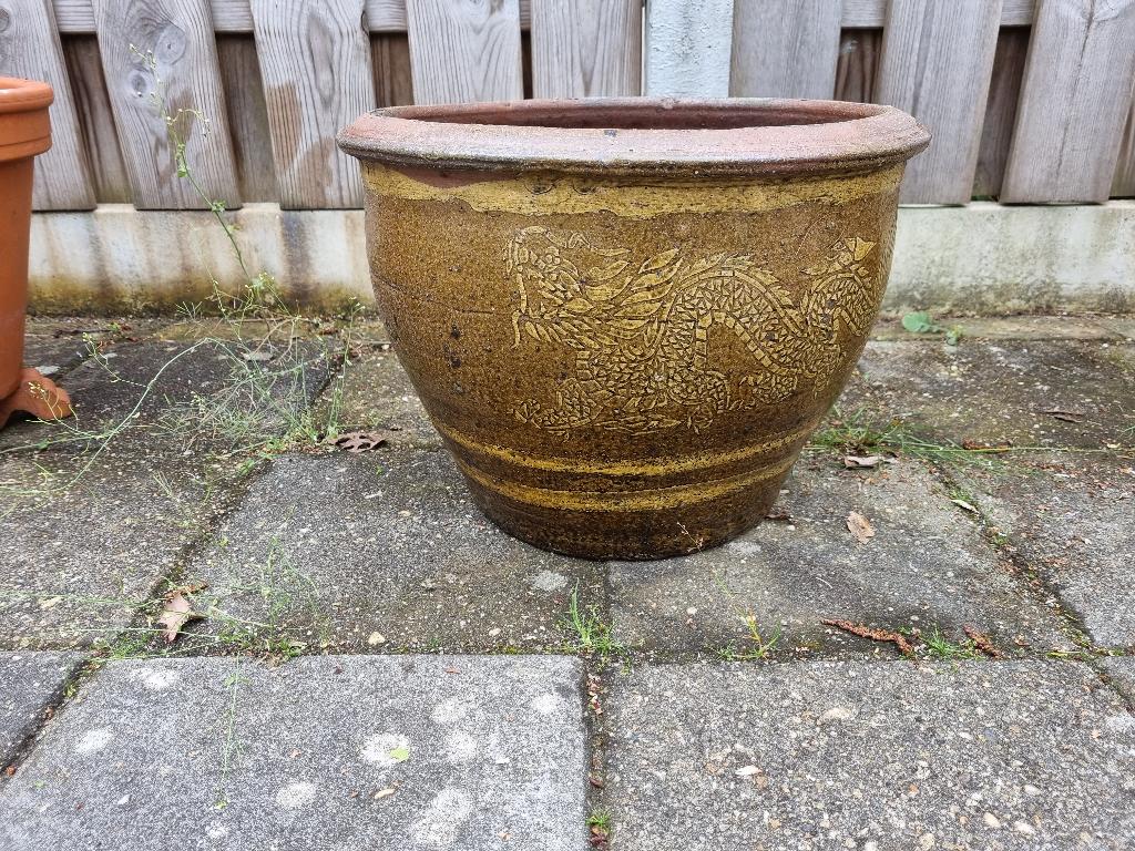 bloempot, 25 tot 40 cm, Gebruikt, Rond, Ophalen of Verzenden