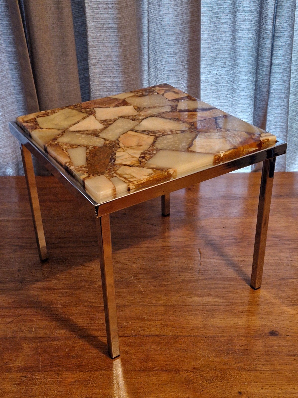 Vintage design bijzettafel, 34 X 34 X 32 cm, Minder dan 45 cm, Minder dan 55 cm, Gebruikt, Rond