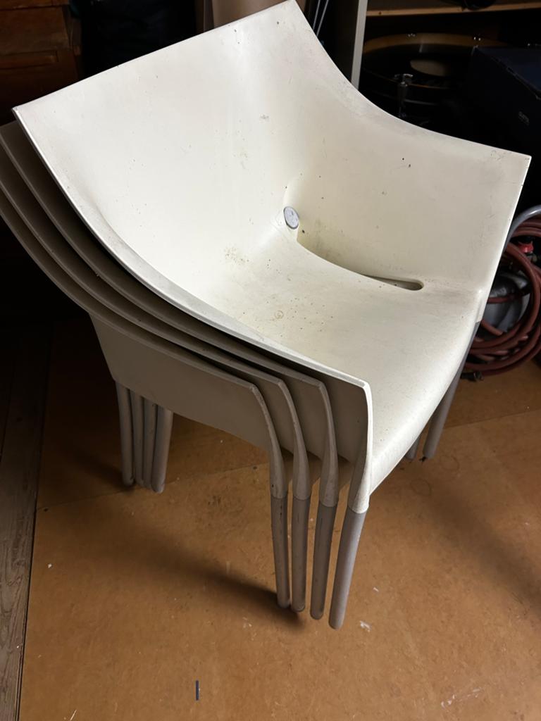 4 ex Dr No stoelen - Starck Design - Gebruikt, Ophalen of Verzenden