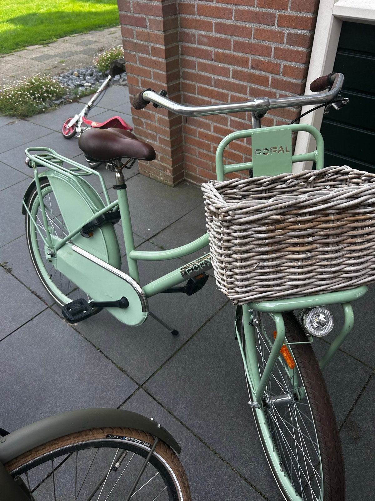 Popal Daily Dutch Basic fiets met mand - Mintgroen 24inch, Terugtraprem, 50 tot 53 cm, Ophalen, Overige merken
