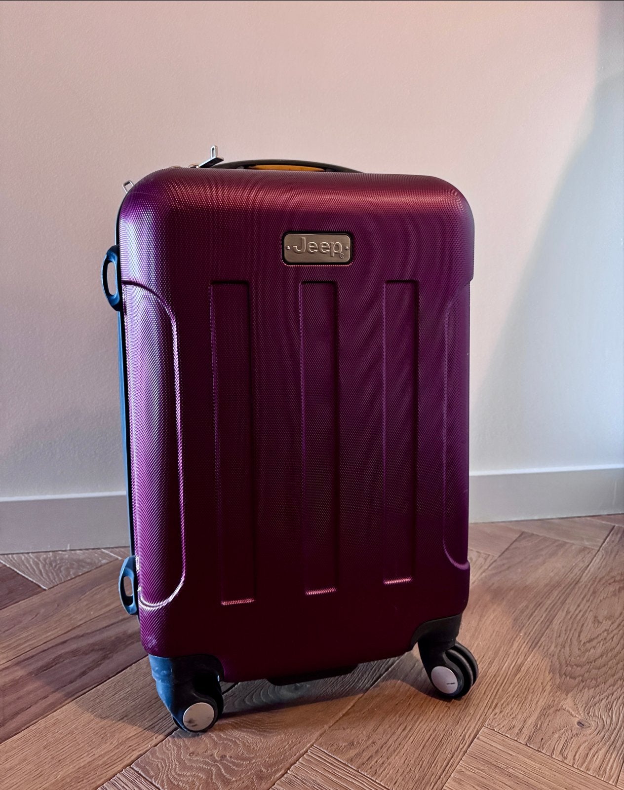 Jeep Hardside Expandable Spinner carry-on, Ophalen, Gebruikt, 50 tot 60 cm, Hard kunststof