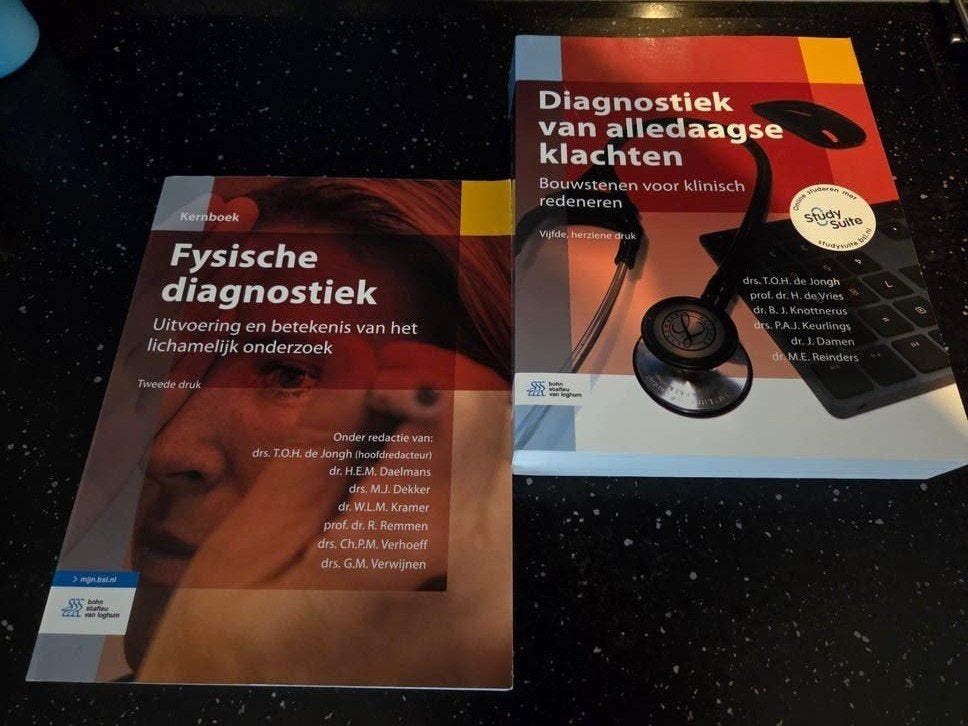Fysieke diagnostiek & Diagnostiek van alledaagse klachten, Boeken, Studieboeken en Cursussen, De Jongh e.a., Zo goed als nieuw