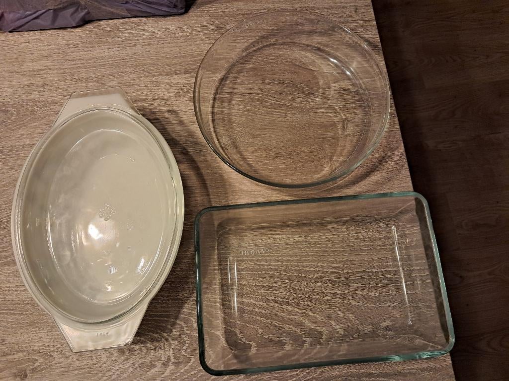 3 Ovenschalen In Allerlei Maten In 1 Koop Voor 12,50 Euro, Ophalen, Zo goed als nieuw