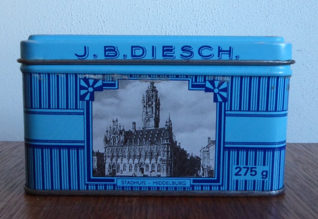 Diesch's echte Zeeuwse boter babbelaars blikje, Verzamelen, Blikken, Ophalen of Verzenden, Gebruikt, Overige