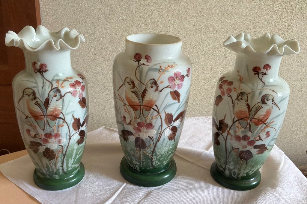 3-delig kaststel, opaline, Ophalen