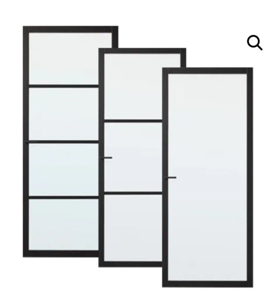Houten binnendeur 'Staallook' met rookglas, Doe-het-zelf en Verbouw, Ophalen, 80 tot 100 cm, Binnendeur, Nieuw