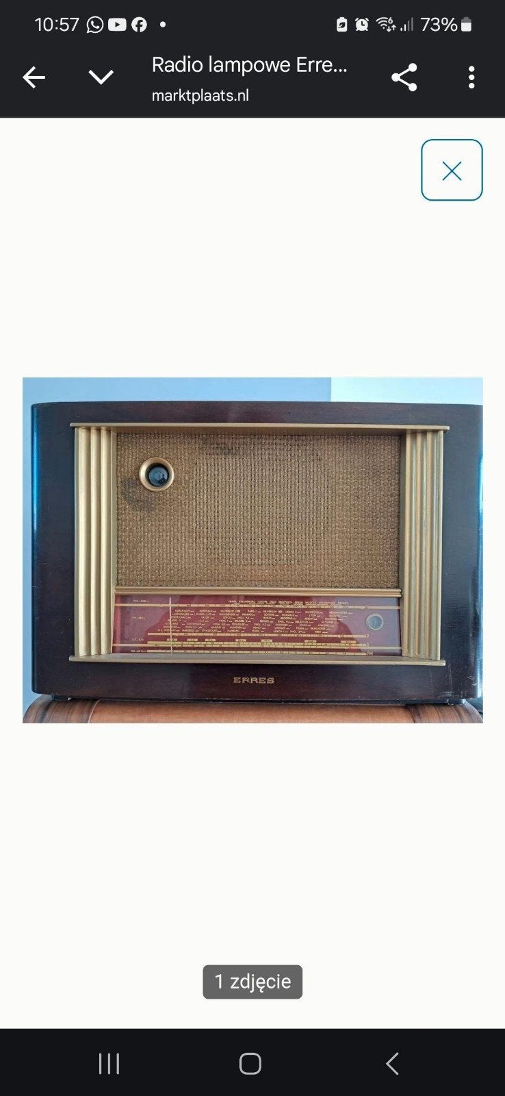 Erres KY525 buizenradio - Vintage radio, Ophalen, Gebruikt, Radio