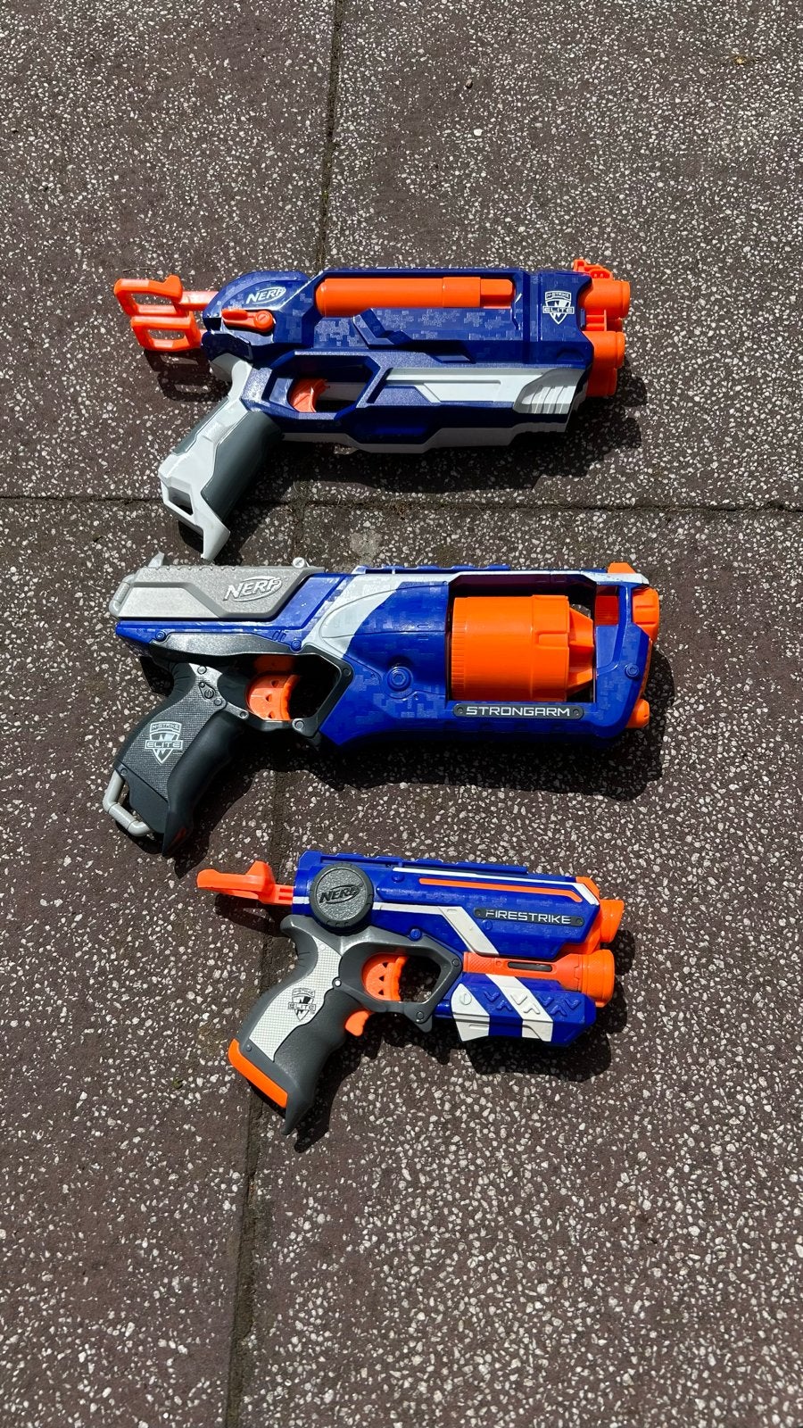 Nerf Elite Blasters Set - Strongarm, Firestrike, Splitstrike, Kinderen en Baby's, Speelgoed | Overig, Gebruikt, Jongen of Meisje