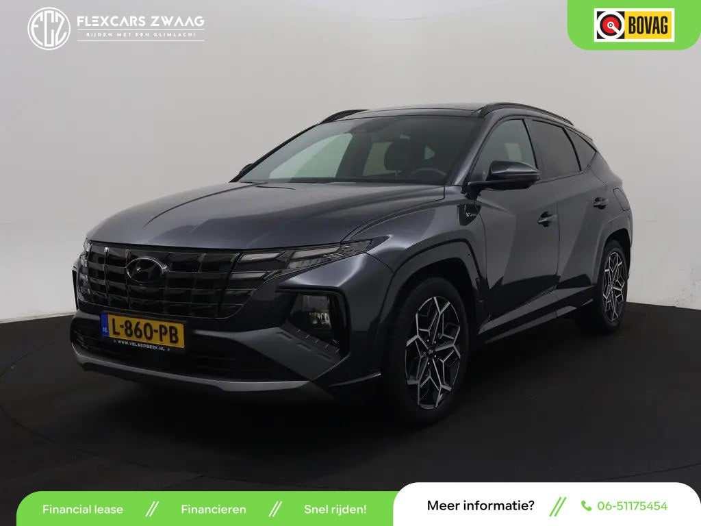 Hyundai Tucson 1.6 T-GDI PHEV N Line Sky 4WD - Pano/Schuifda, Auto's, Hyundai, Automaat, 1350 kg, Adaptive Cruise Control, Gebruikt