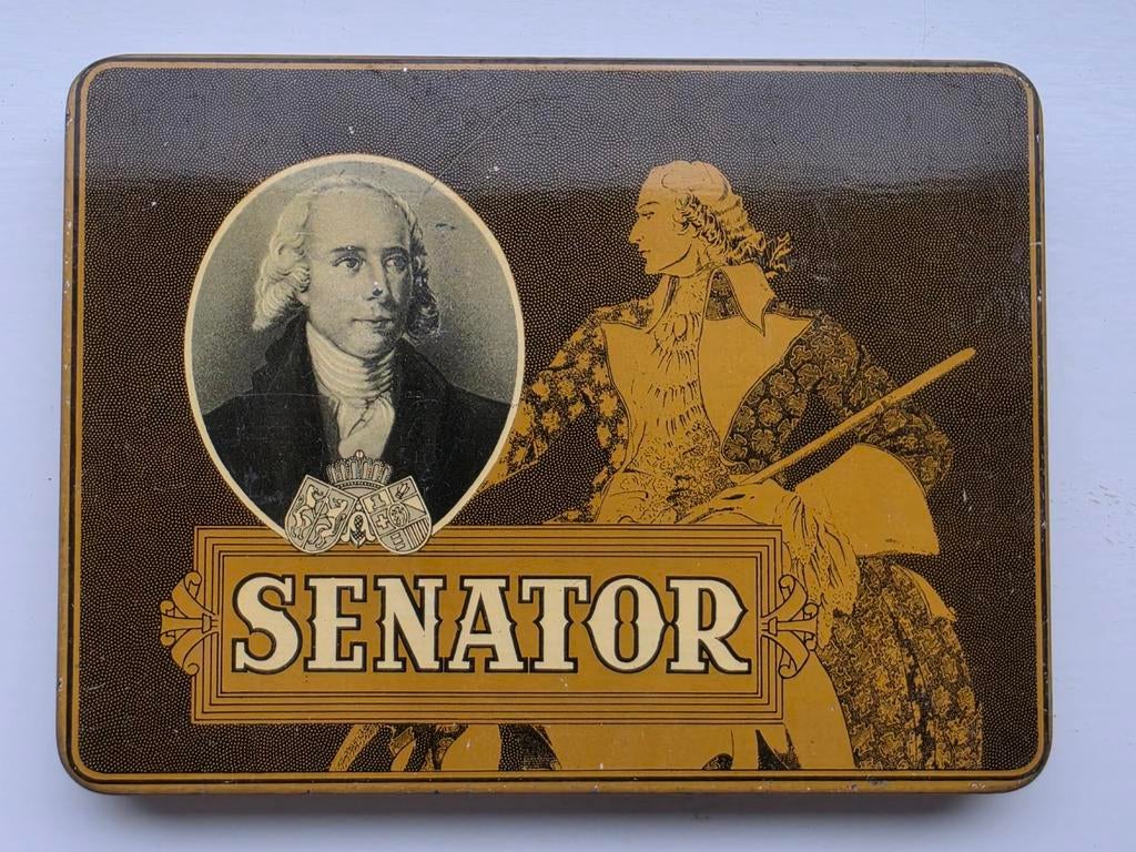 Senator Duquesas sigaren blik Eindhoven, Verzamelen, Blikken, Ophalen of Verzenden, Gebruikt, Overige