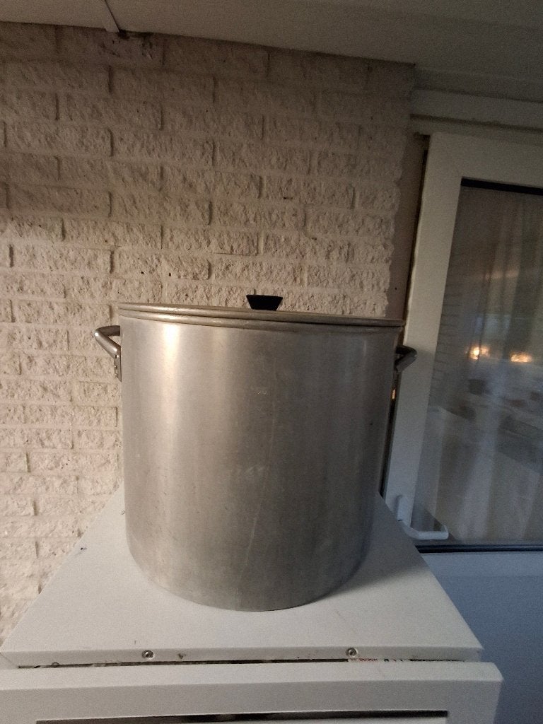 Grote Aluminium Horecapan  – 55 Liter (met deksel), Ophalen, Gebruikt, Overige typen, Aluminium