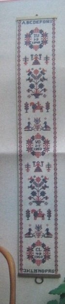Borduurpatroon  Schellenkoord Merklap   nr 9523 do, Verzenden, Nieuw, Handborduren, Patroon