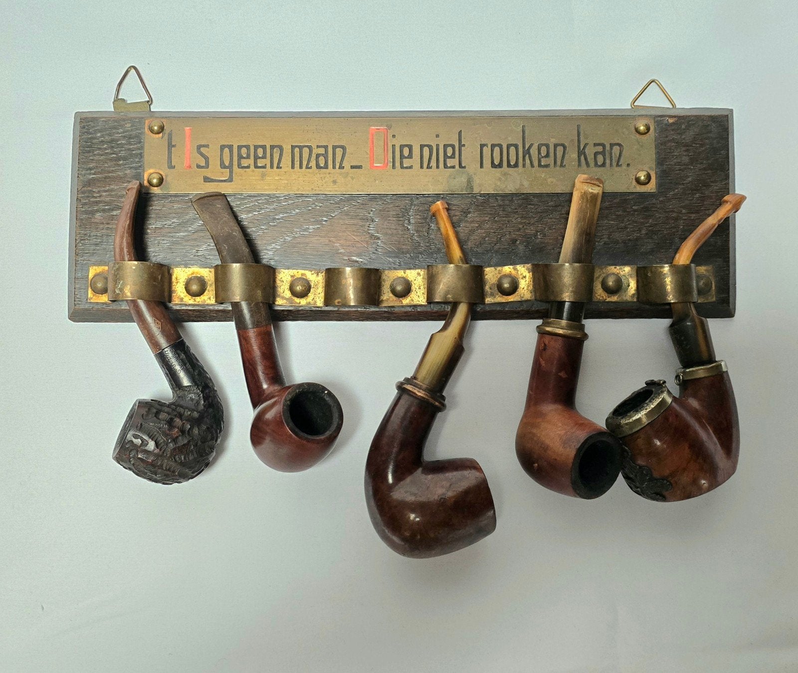 Prachtige Ophangrek met oude Tabakspijpen, Verzamelen, Ophalen of Verzenden