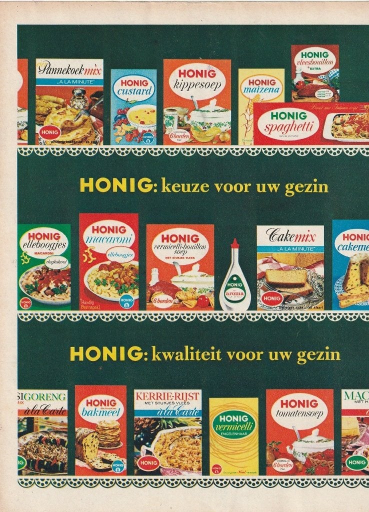 Retro reclame 1966 Honig Koog aan de Zaan assortiment, Verzenden, Overige typen