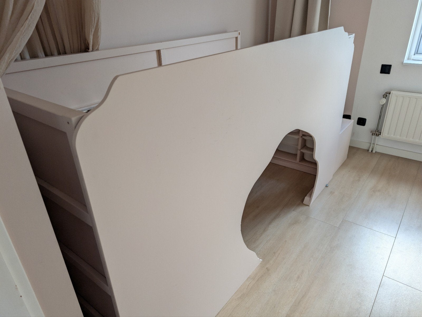 Ikea kura bed opgepimpt, Ophalen, Wit, Tweepersoons, 140 cm