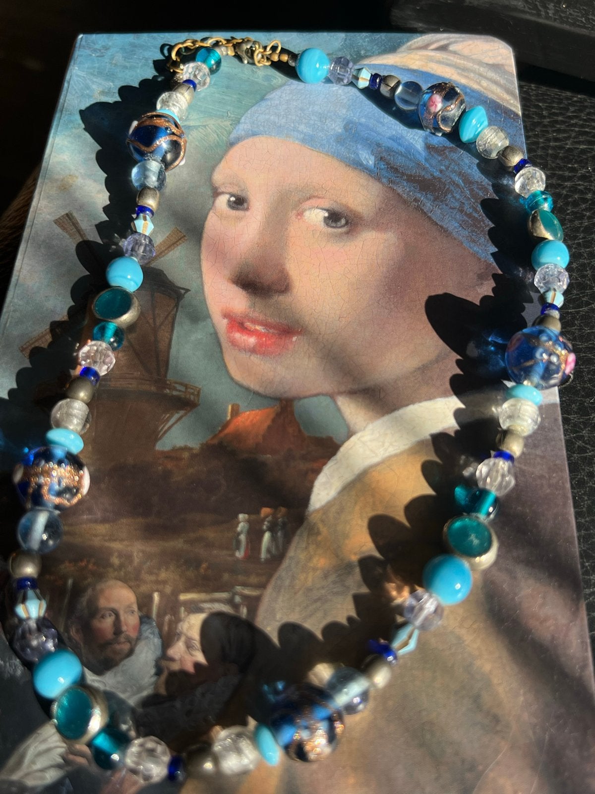 Prachtige handgemaakte ketting, Murano, Ophalen of Verzenden, Zo goed als nieuw, Blauw, Overige materialen
