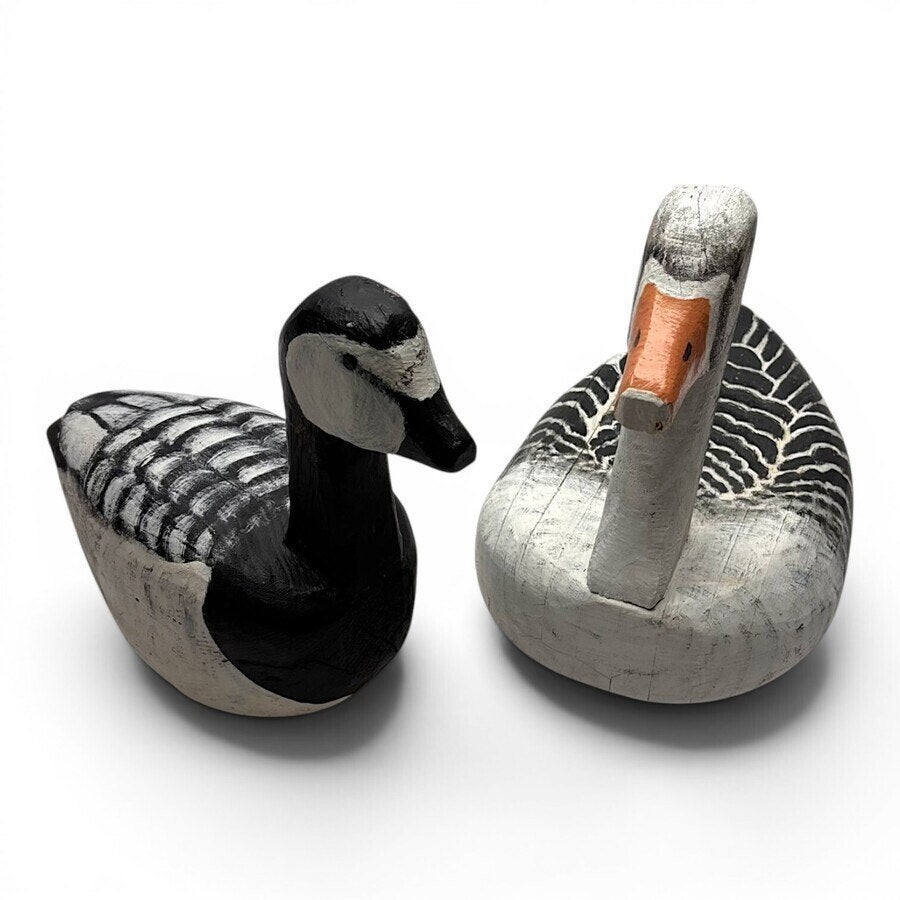 Twee houten lokganzen, grauwe gans en brandgans, Ophalen of Verzenden