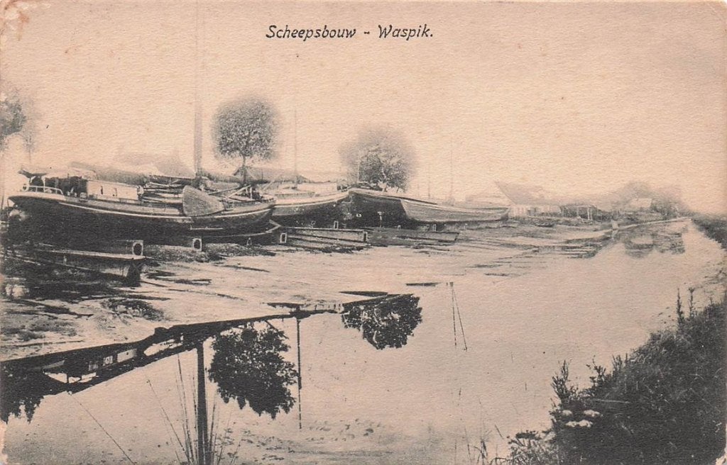 703-429-037 Scheepsbouw Waspik, Verzamelen, Verzenden, Voor 1920, Noord-Brabant