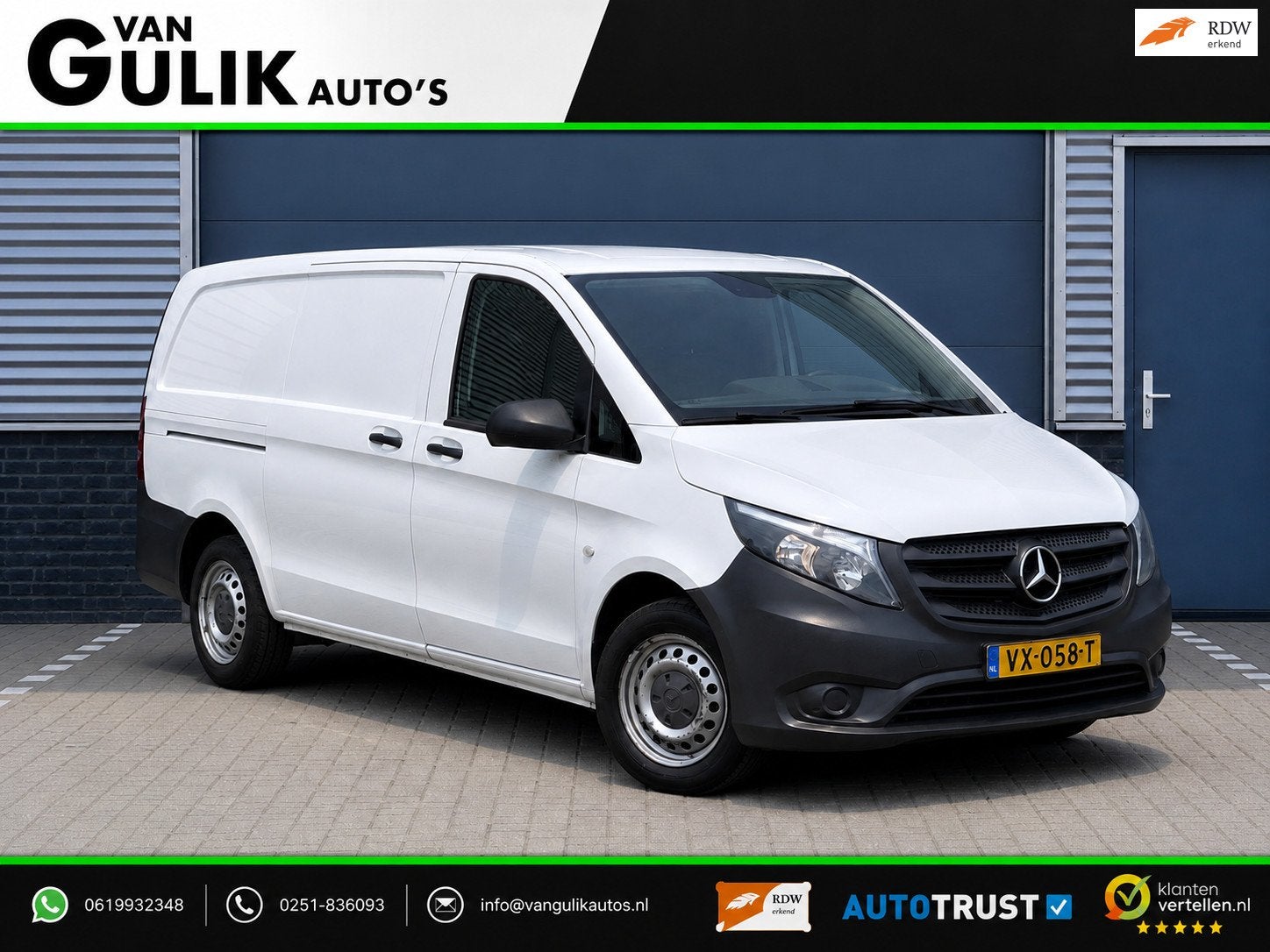 Mercedes-Benz Vito 109 CDI Functional Lang | Camera | Trekha, Stof, Gebruikt, 4 cilinders, Wit
