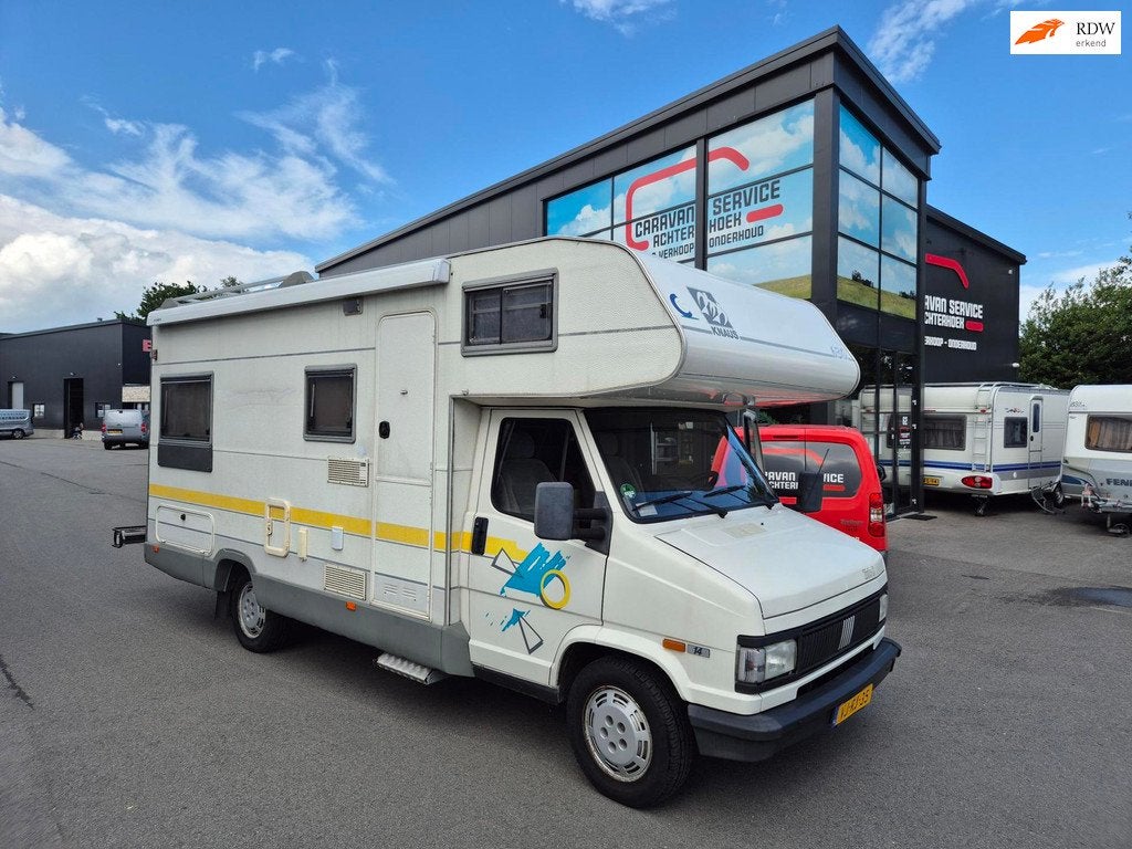 Knaus - Fiat 290 NAJ CAMPER 6 slaapplekken Kurkdroog !, Caravans en Kamperen, Campers, Alkoof, Luifel, Bedrijf, Reservewiel