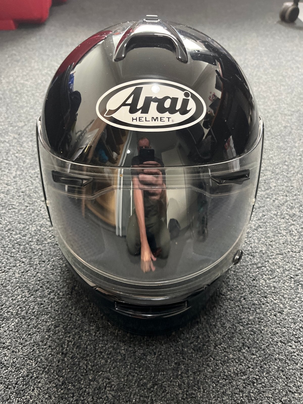 Arai Integraalhelm - Zwart M 50€, Motoren, Ophalen of Verzenden, Tweedehands, Integraalhelm, Arai