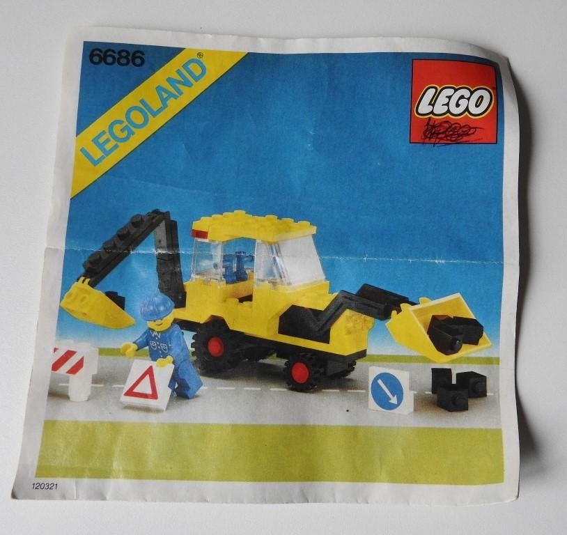 Lego 6686 Shovel-Graafmachine 1984, Verzenden, Gebruikt