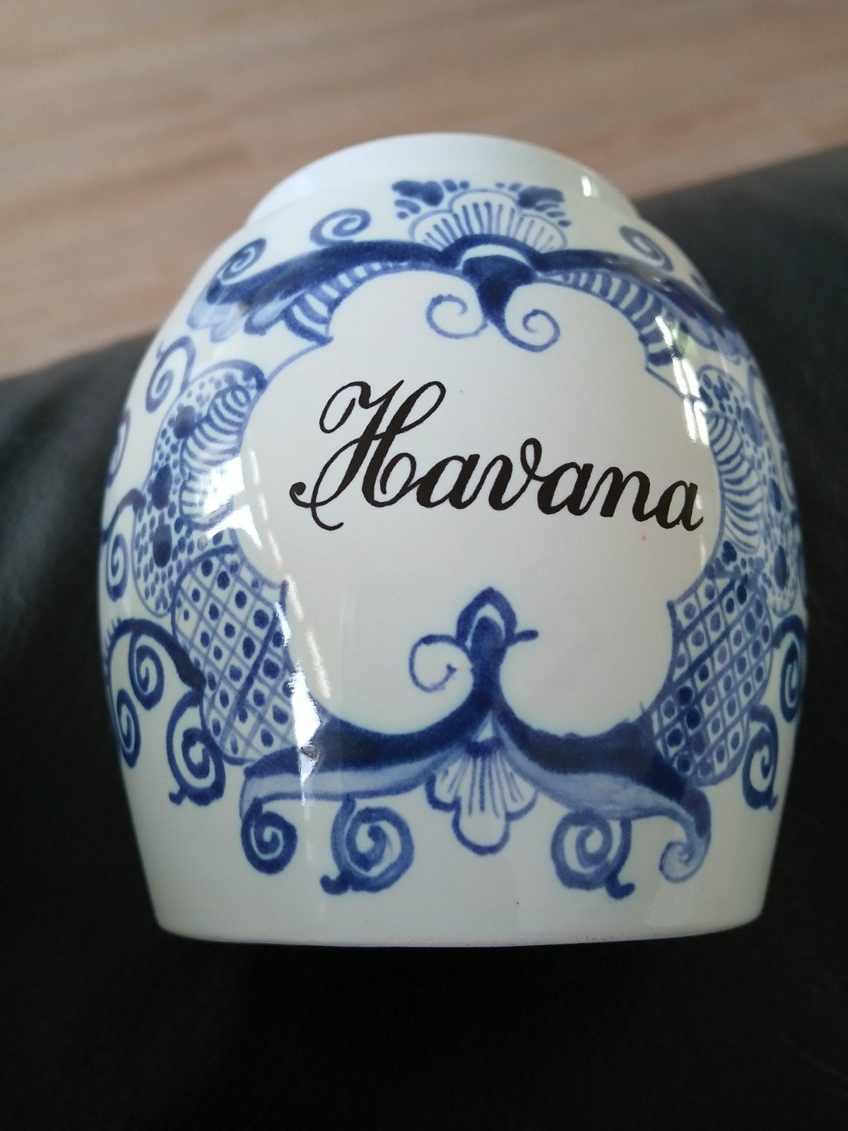 Vintage Delfts Blauw 'Havana' tabakspot van Oud Delft, Antiek en Kunst, Ophalen of Verzenden