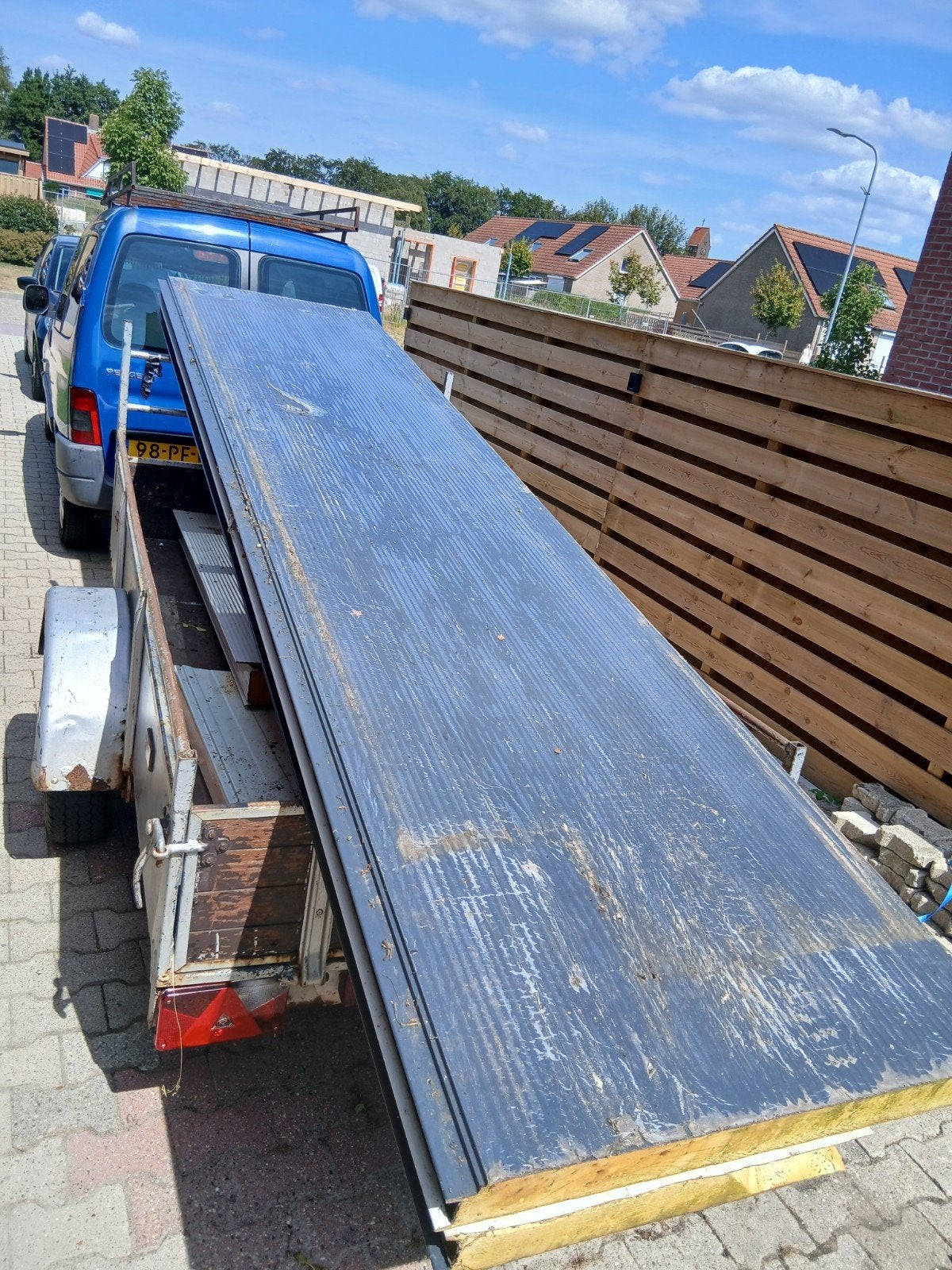 sandwichpanelen antraciet 8cm dik, Doe-het-zelf en Verbouw, Platen en Panelen, Ophalen, Nieuw, Overige materialen, 50 tot 100 mm