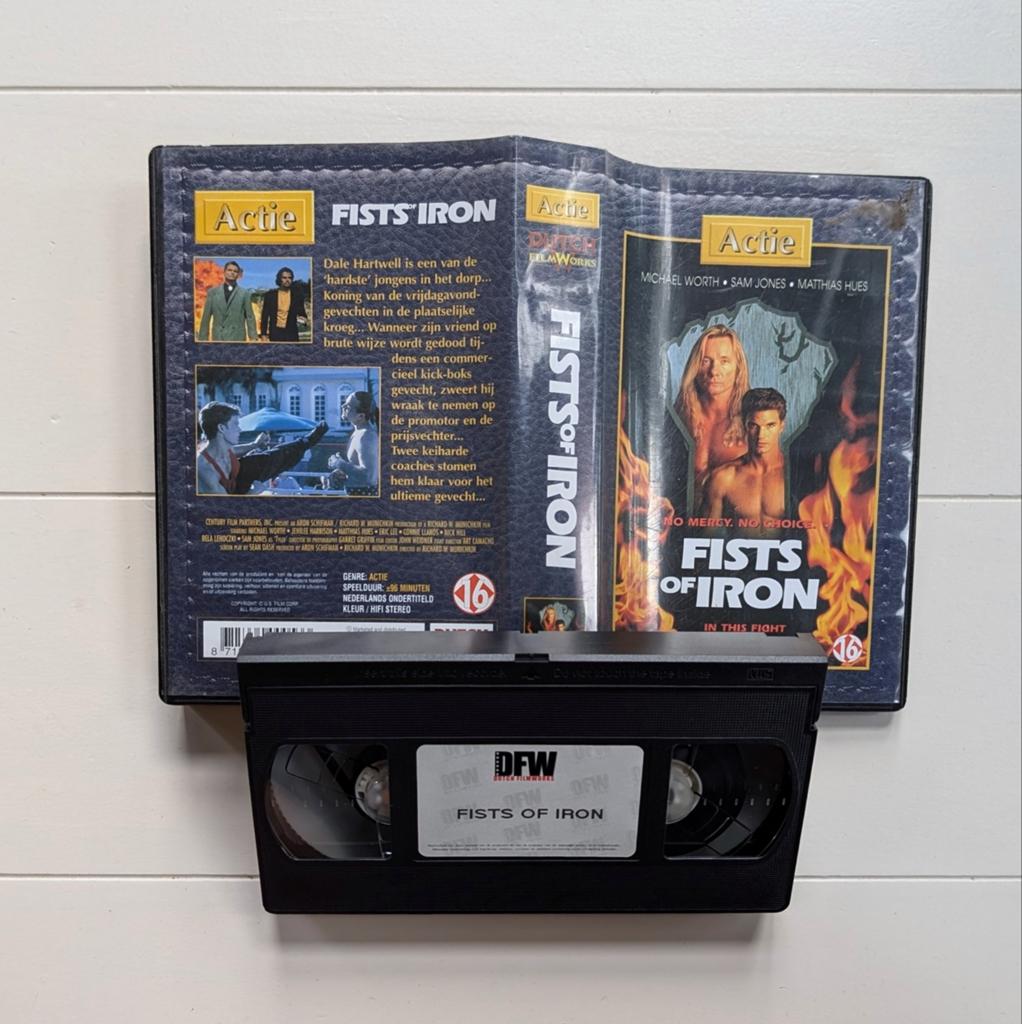 Fists of Iron (1995) VHS Videoband, Cult Vechtfilm, Vanaf 16 jaar, Ophalen of Verzenden, Zo goed als nieuw, Horror