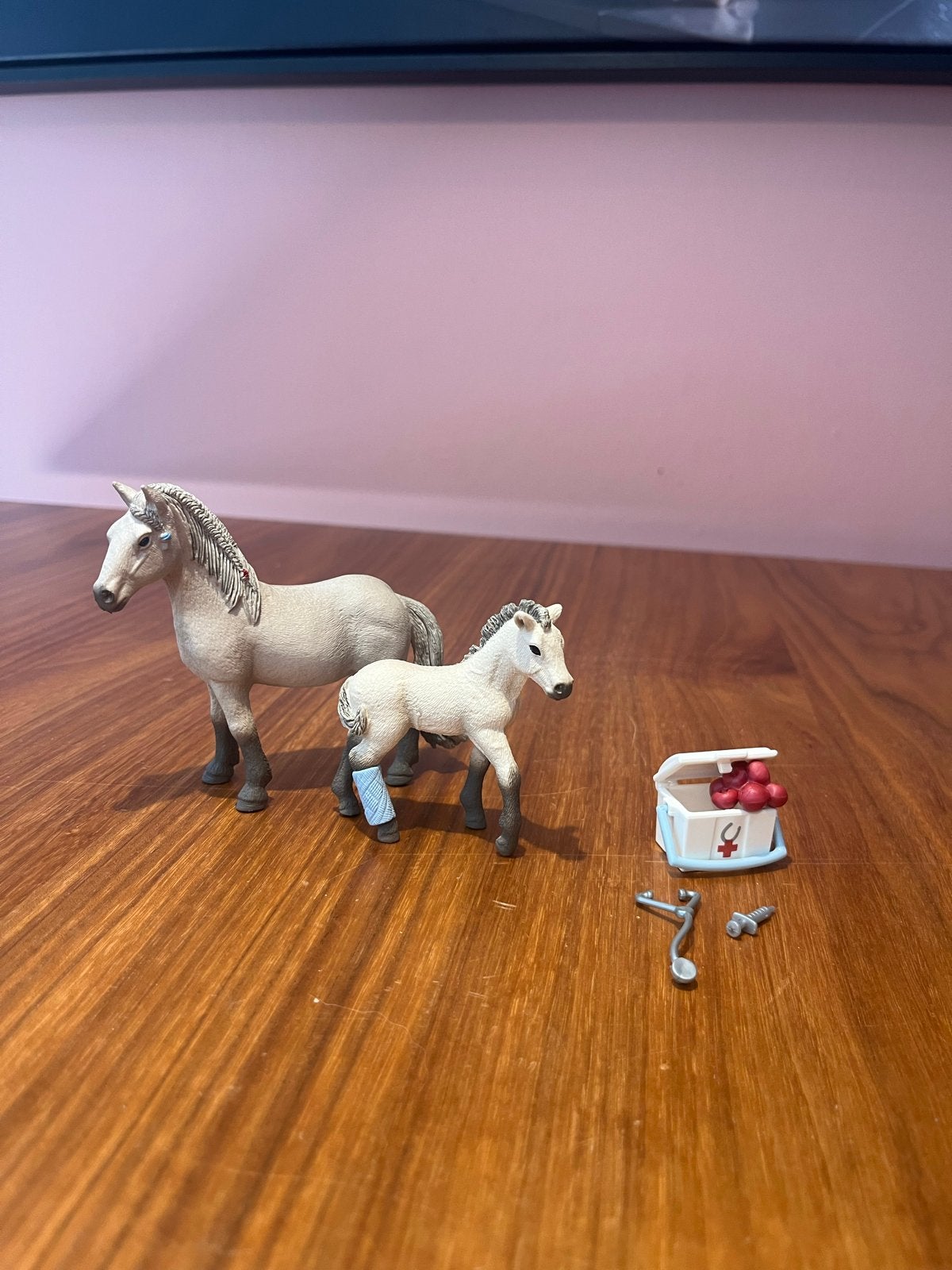 Schleich dierenarts set met paard en veulen, Verzenden, Nieuw, Jongen of Meisje