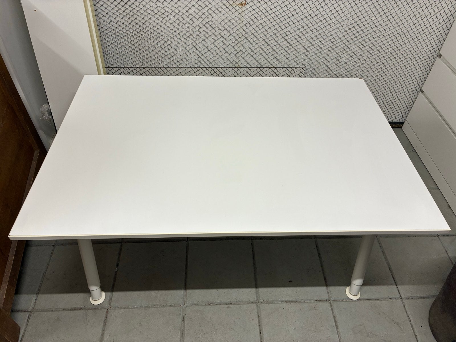 IKEA Galant Bureau Wit - Verstelbaar, Ophalen, Overige typen, Gebruikt, Spaanplaat of MDF