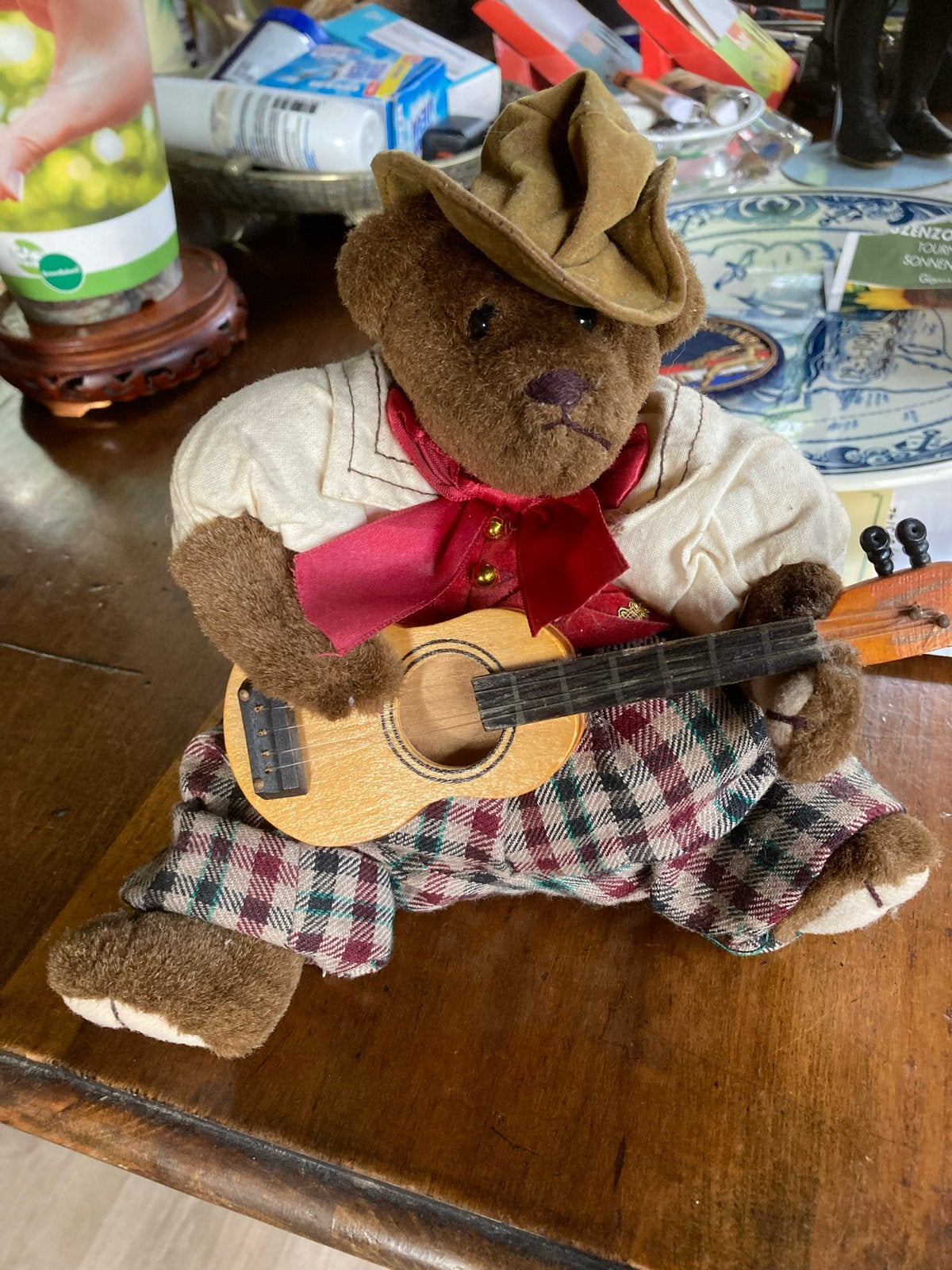 Vintage Jaren '90 Muzikale Opwindbare Teddybeer "My Way", Verzamelen, Speelgoed, Ophalen, Gebruikt