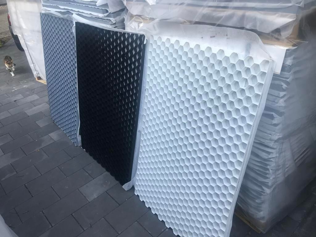 Grindplaten 120x80x3 met drukverdeeldoek worteldoek, Tuin en Terras, Grind, Keien en Split, Nieuw, Overige typen, Wit, Overige materialen