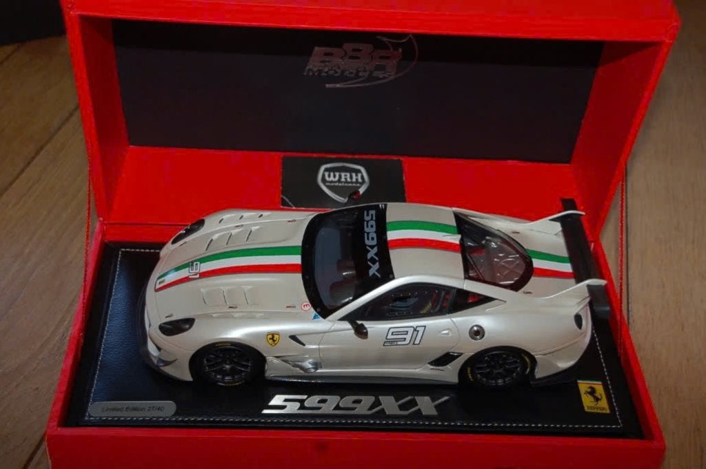 !! SALE !! 1:18 FERRARI 599 XX #91 SPA pearlwhite BBR WRH, Verzenden, Zo goed als nieuw, Auto, Overige merken