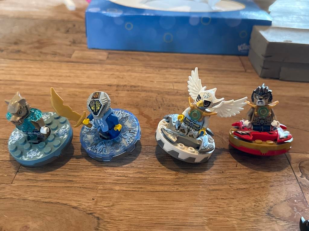 Lego Chima Minifiguren met Spinners - 4 stuks, Gebruikt, Lego, Ophalen of Verzenden, Minifiguur