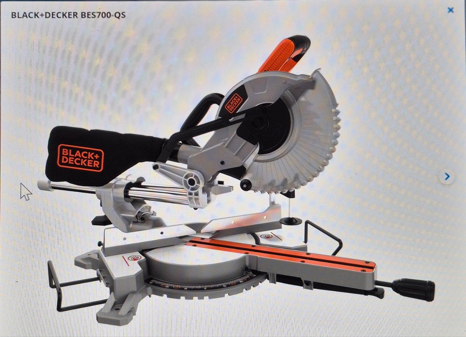 Black + Decker  BES700-QS NIEUW, Ophalen, Nieuw, Afkortzaag, 30 tot 70 mm