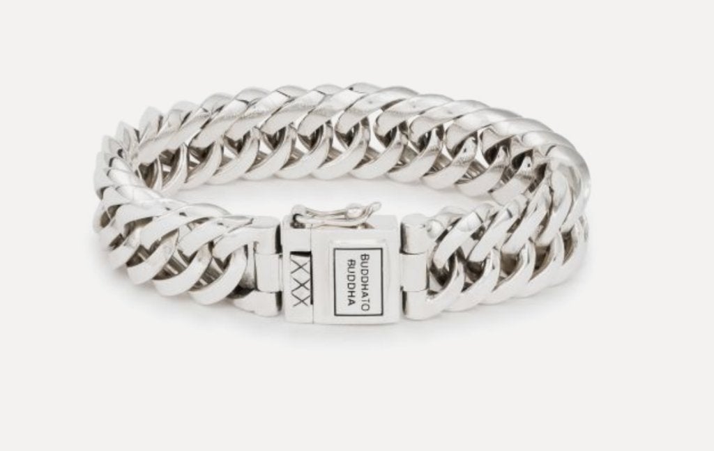 Buddha to Buddha Armband Chain Small, Sieraden, Tassen en Uiterlijk, Armbanden, Ophalen of Verzenden, Zo goed als nieuw, Zilver