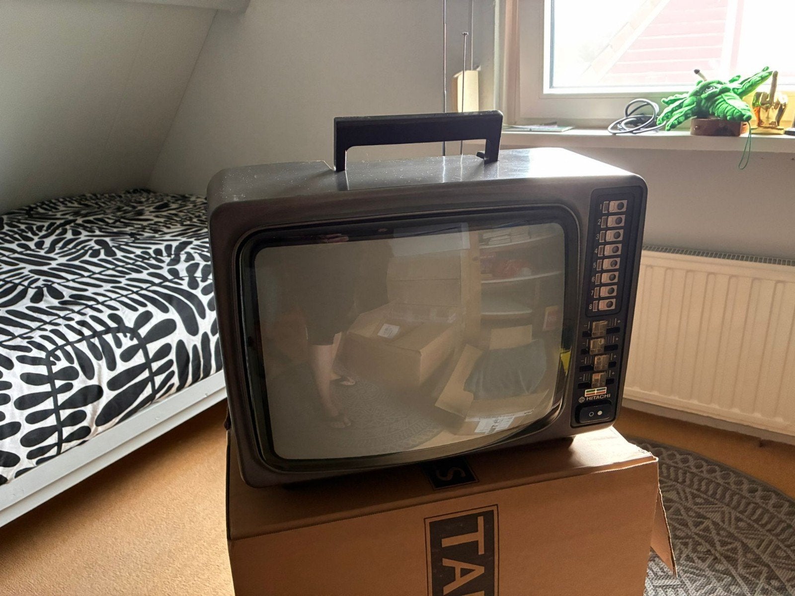 Hitachi kleuren tv Vintage, Ophalen, Gebruikt, Overige merken