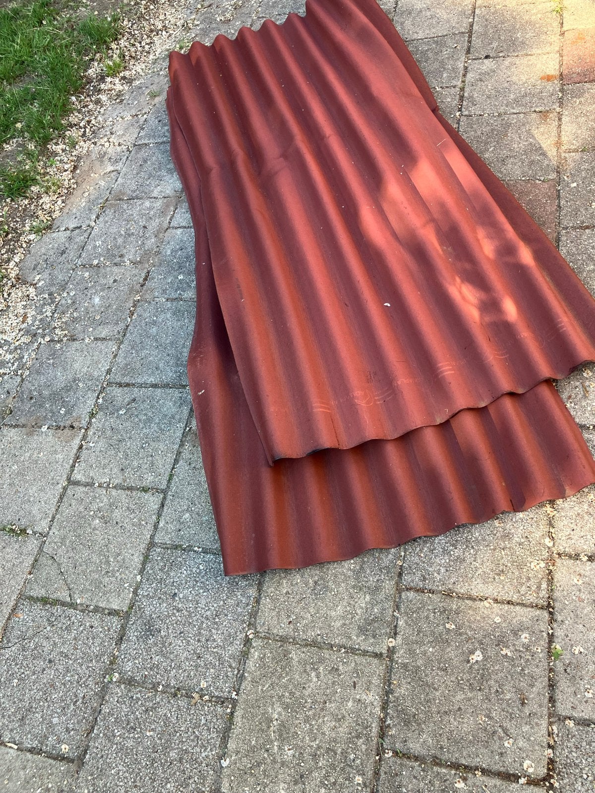 Rode golfplaten voor dakbedekking, Ophalen, Overige materialen, Gebruikt, Minder dan 5 m²